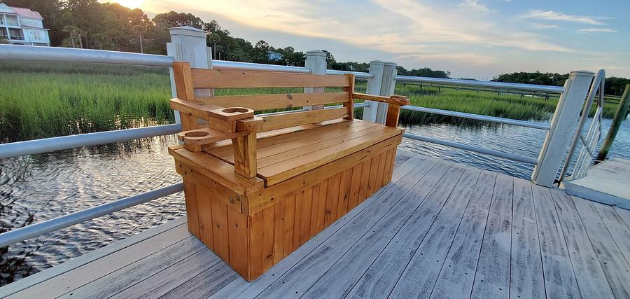 Outdoor Dock Bench with Storage