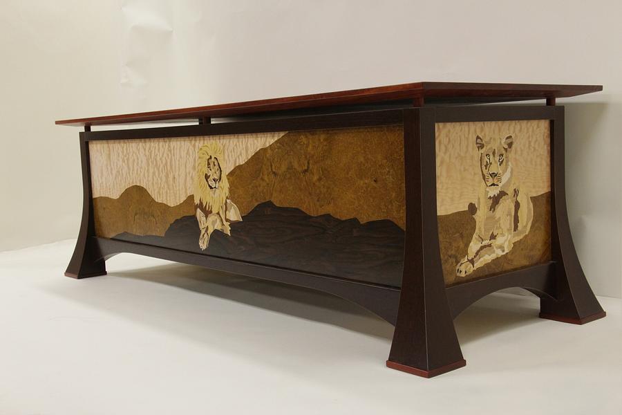 Desk with Lion Marquetry 