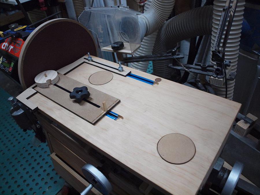 Lathe disk sander with micro adjustment... MK 2.