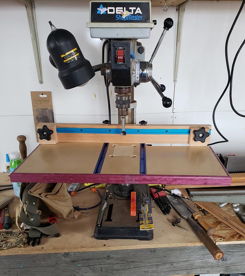 Someone gets a drill press table