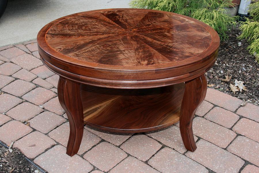 Walnut Starburst Coffee Table