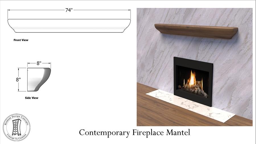 Sculpted Fireplace Mantel