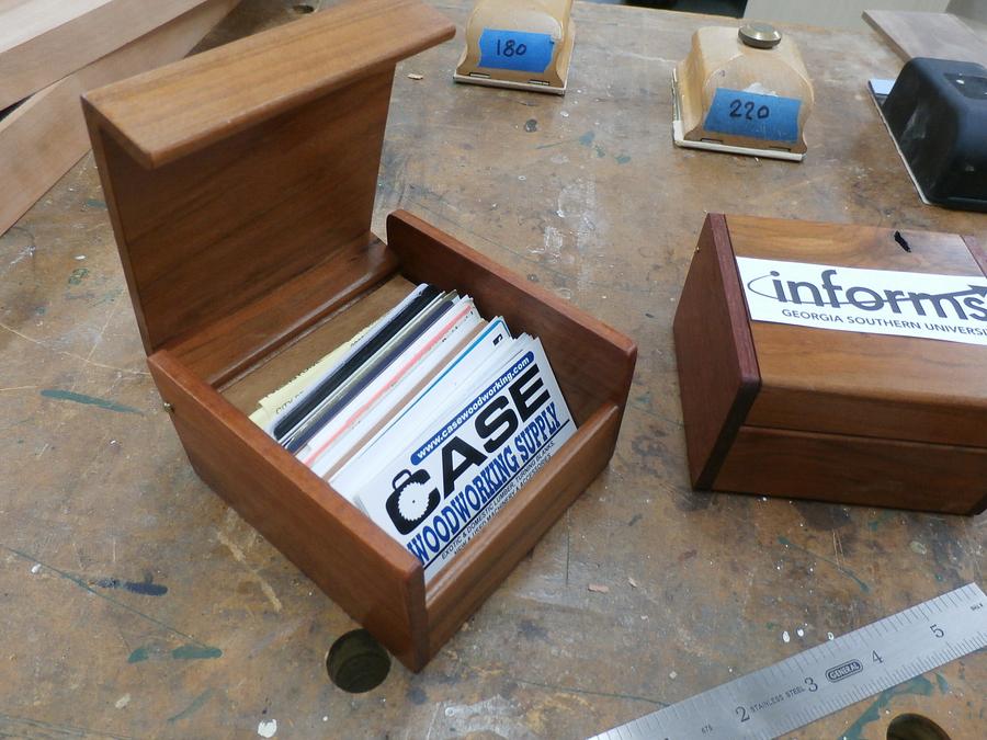 Business Card Boxes for University Symposium