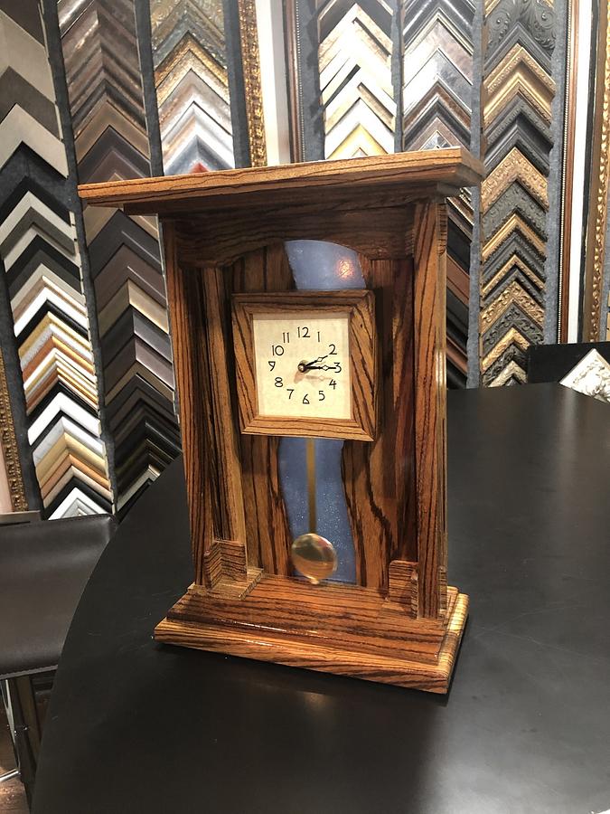 Zebra Wood Mantel Clock