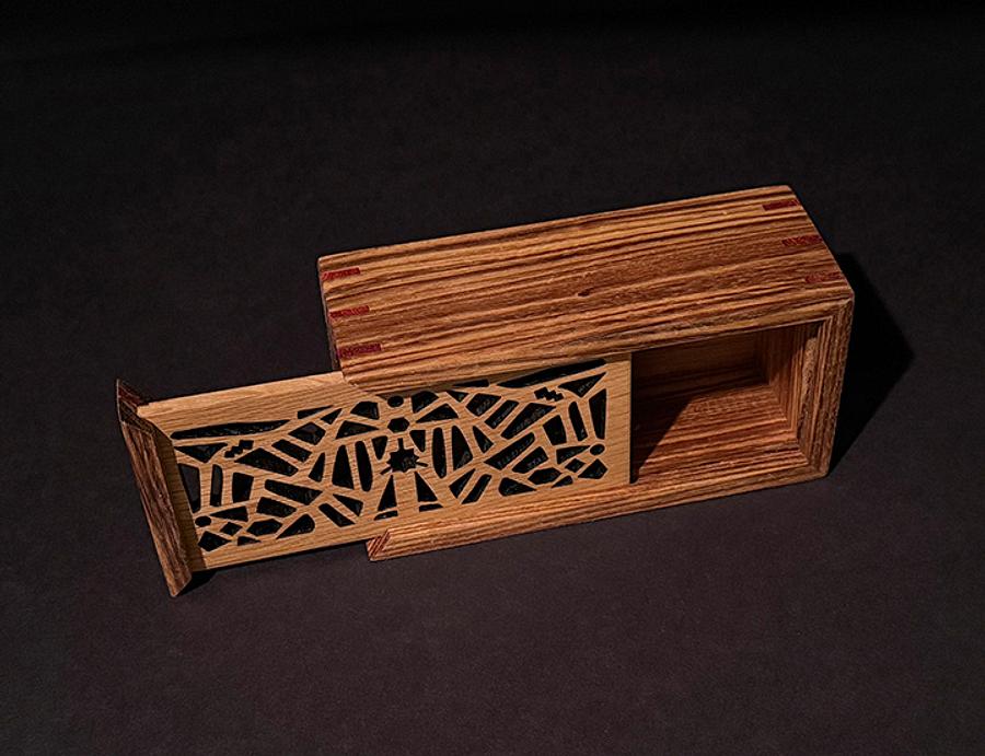 Zebra wood Potpourri box