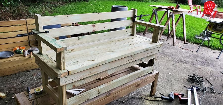 Outdoor Dock Bench with Storage