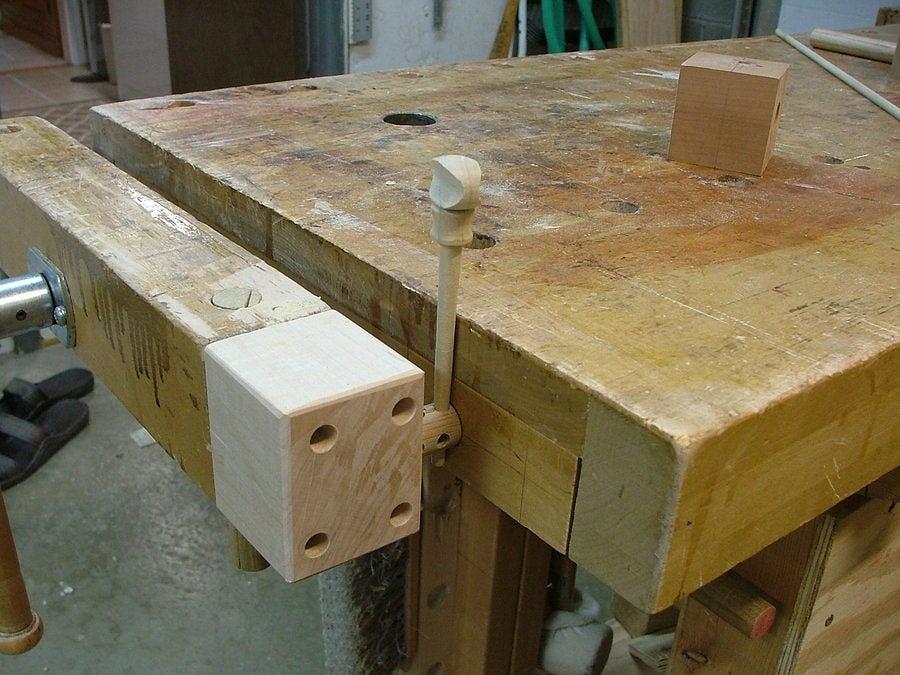 End vise racking stop.