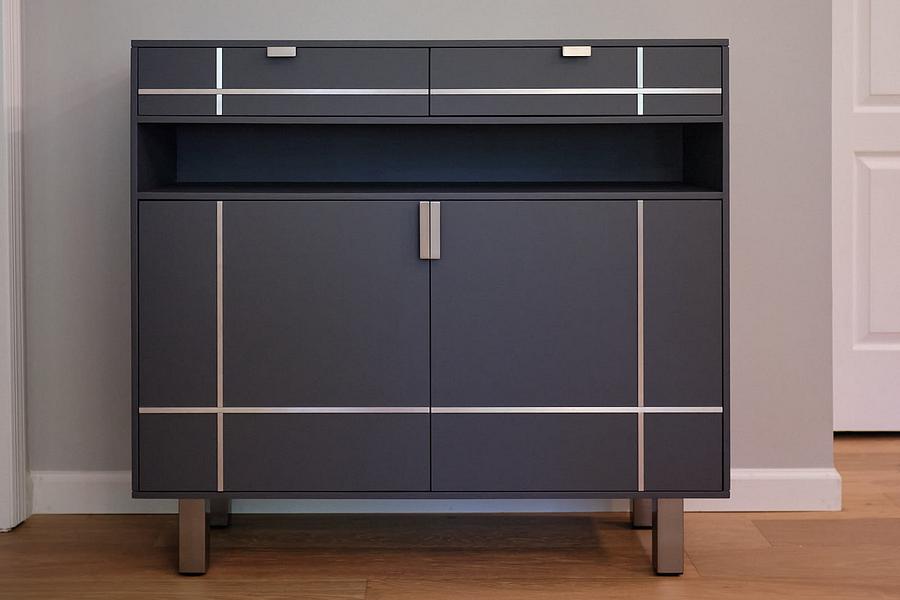 Modern Sideboard with Aluminum Accents
