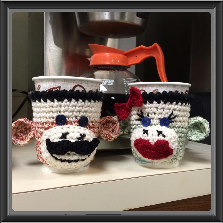 Sock Monkey Cup Cozies