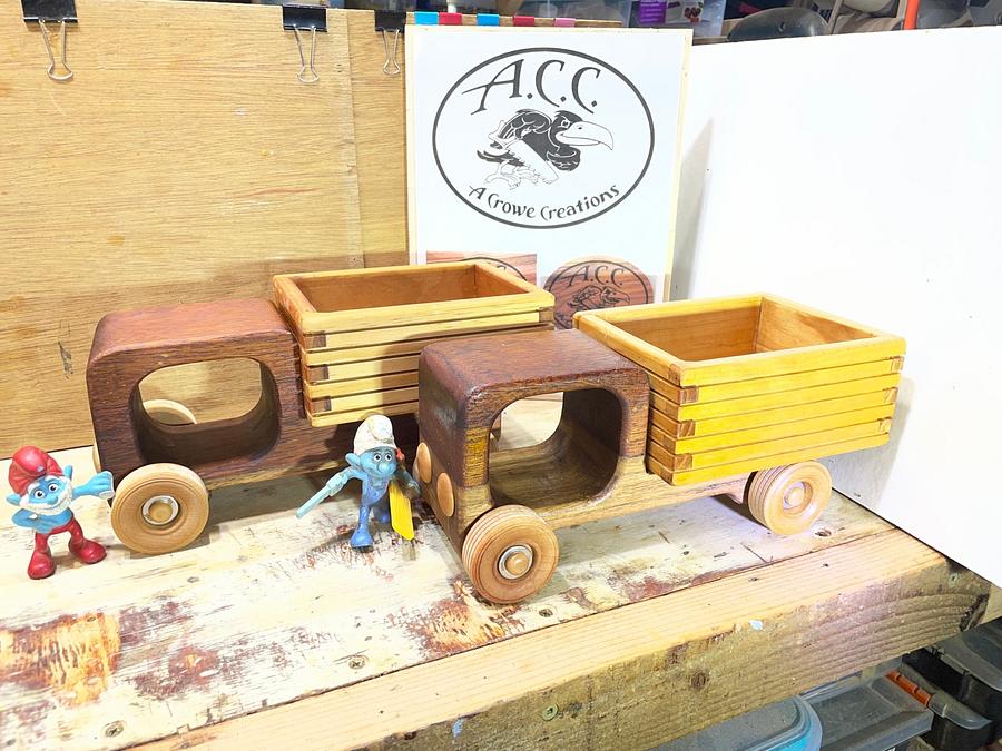 Wooden Toy Vehicles for gifts, give aways and fund raising for the local community club