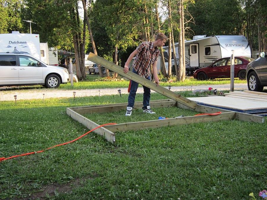 Custom build  shed for my trailer  park