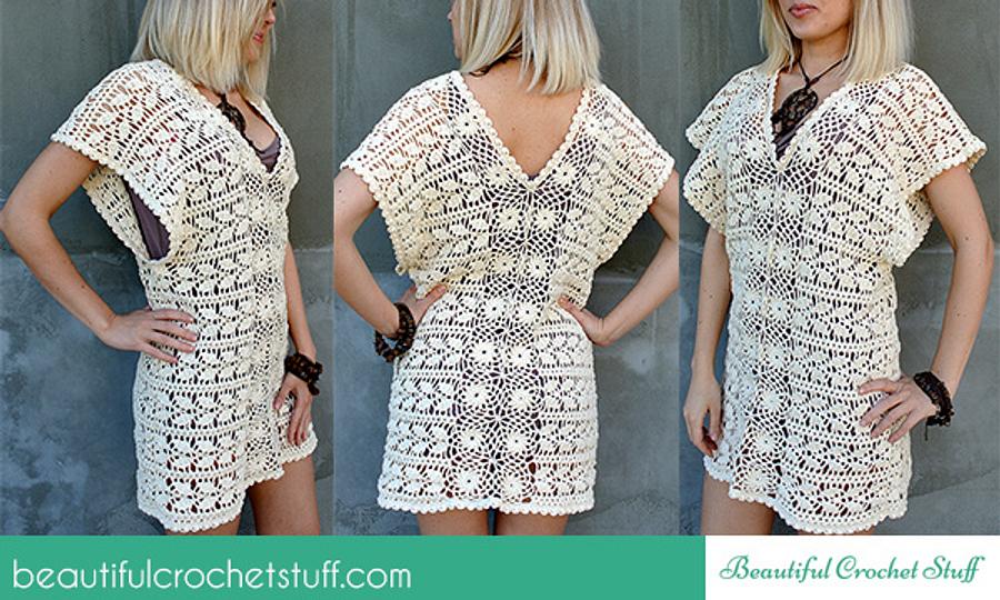 Crochet Leaf Tunic Free Pattern