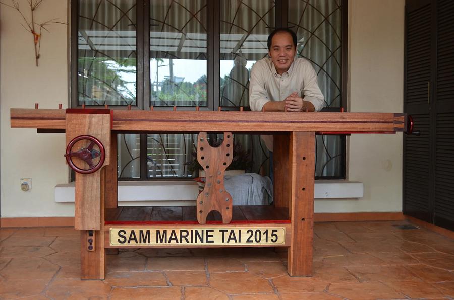 Sam’s Tropical Wood Roubo Workbench