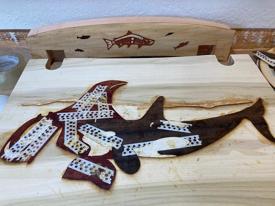 Marquetry - Orca Spirit bench