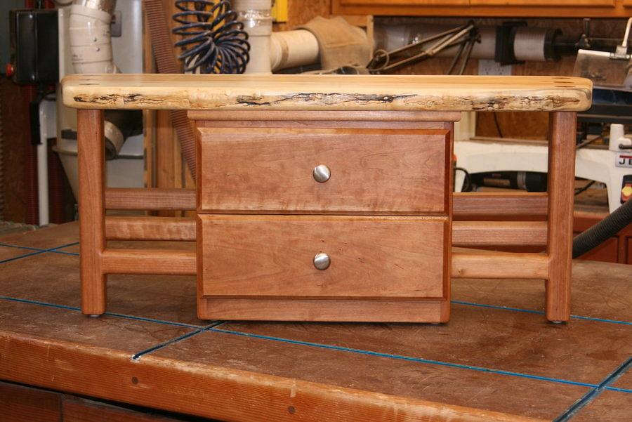 bench with drawers