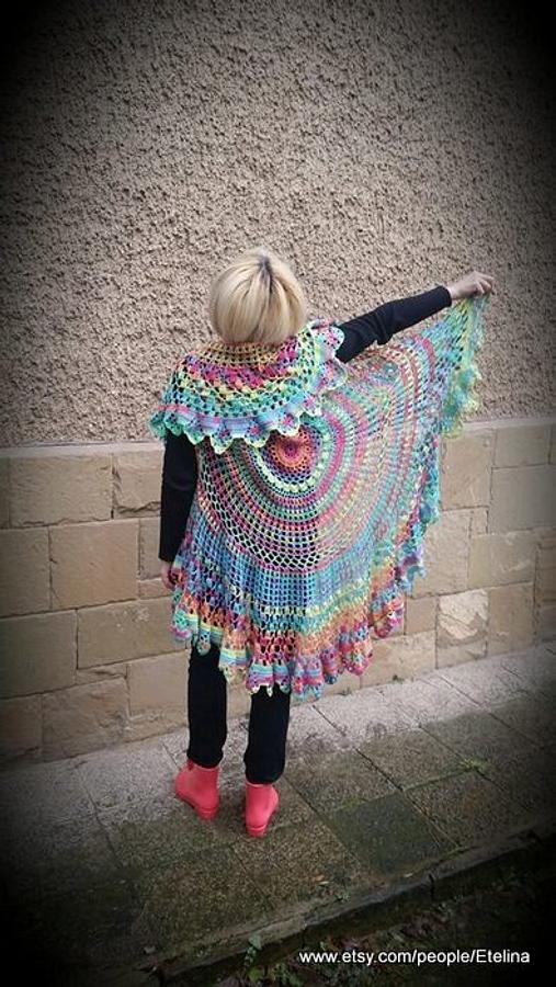 Crochet Bohemian Vest, Rainbow Bohemian Vest, Multicolor Festival, Hippie Bolero