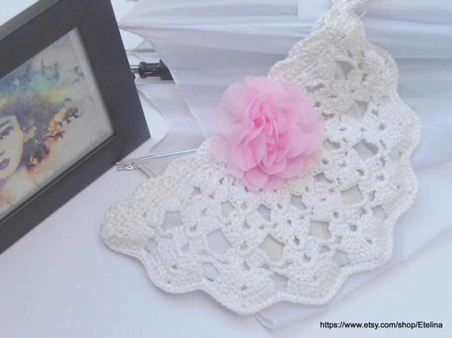 Crochet Clutch Bag, White Crochet Clutch, Wedding Bridal Purse, Wedding Crochet Bag, Bridesmaid Bag