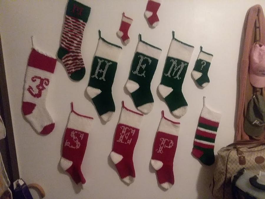 A Wall of Christmas Stockings