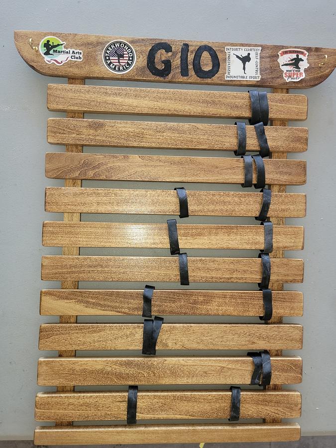 Gio's Martial Arts Belt Display