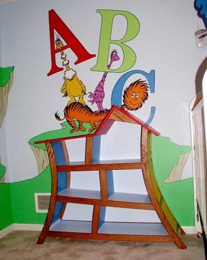 Child's Dr. Seuss Style Bookcase