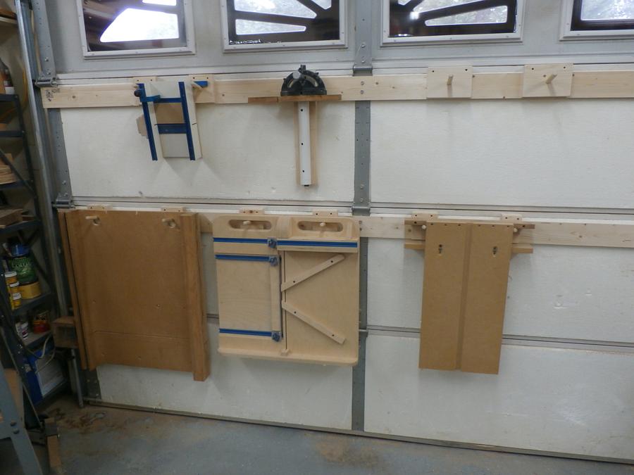 Garage door storage