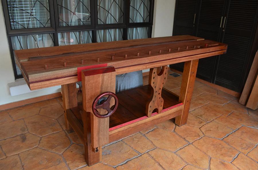 Sam’s Tropical Wood Roubo Workbench