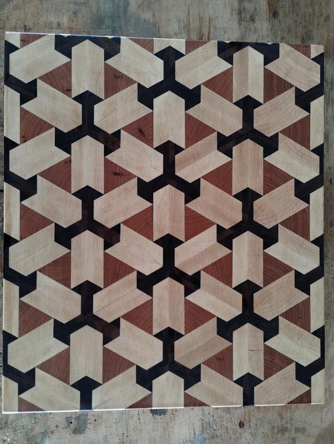 Cutting Board End Grain Scaffold Pattern