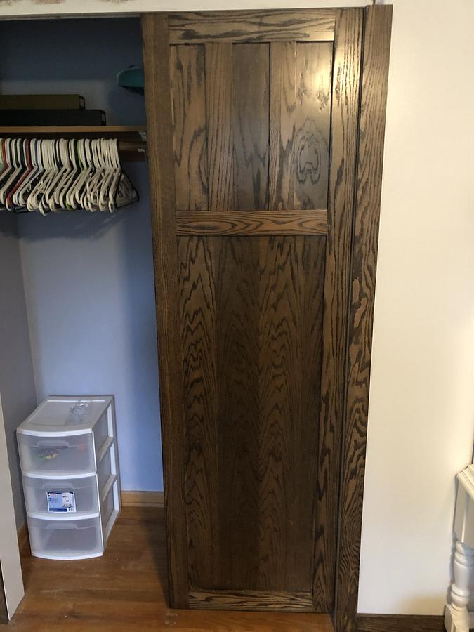 Oak closet sliding doors