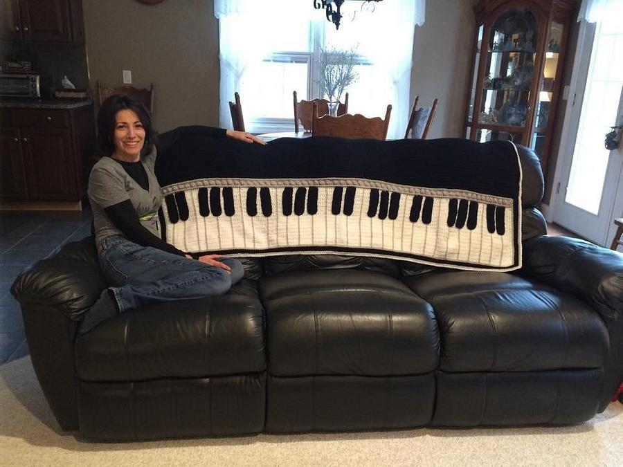 Piano afghan