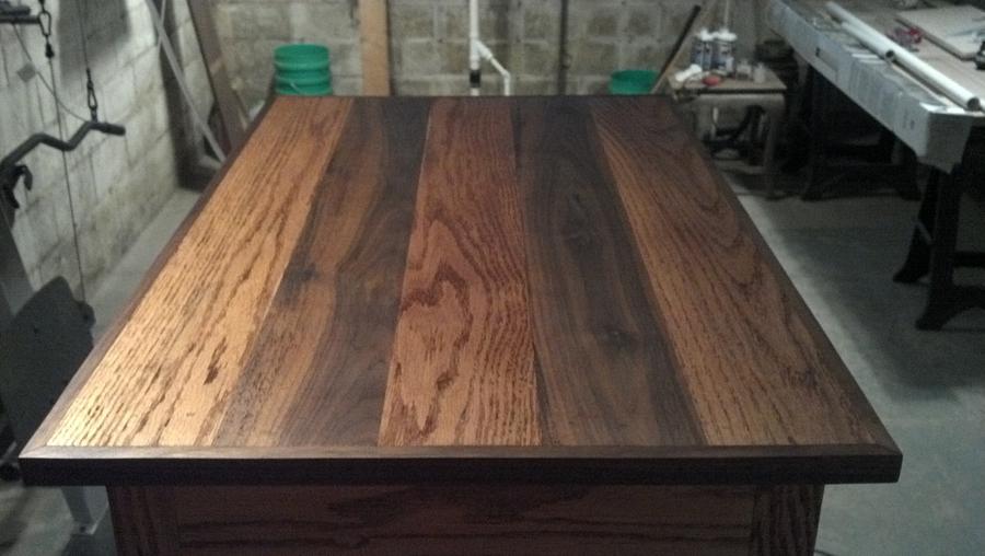 Oak and Walnut Side Table