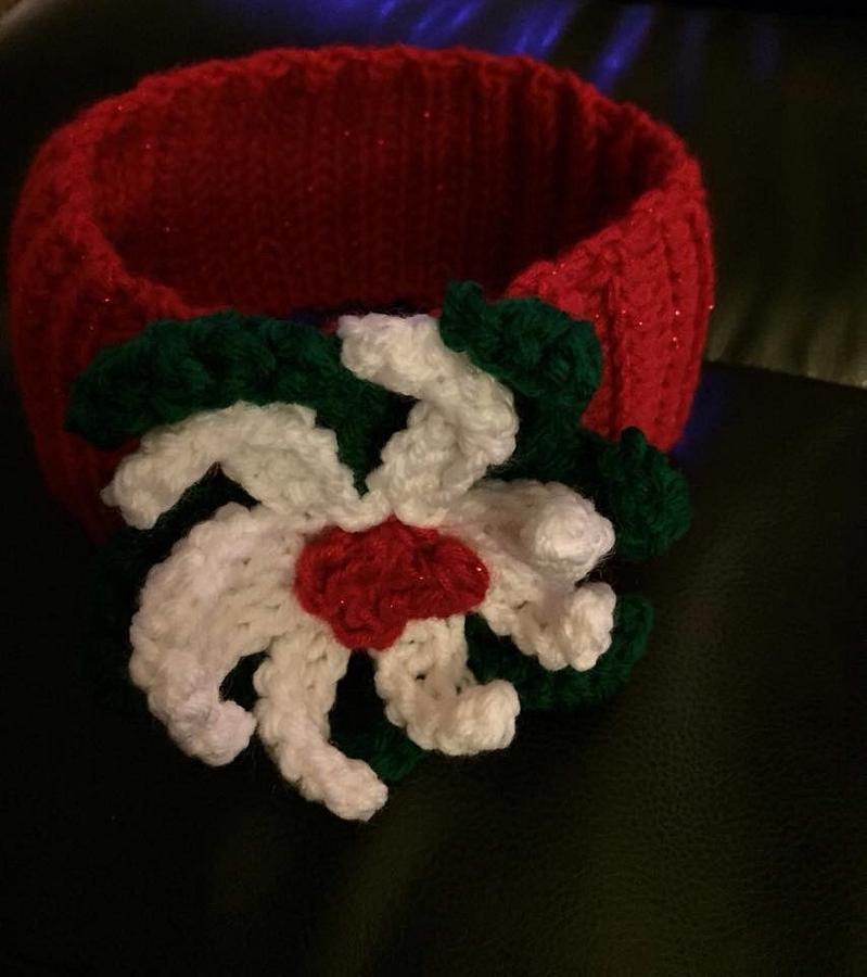 Poinsettia headband