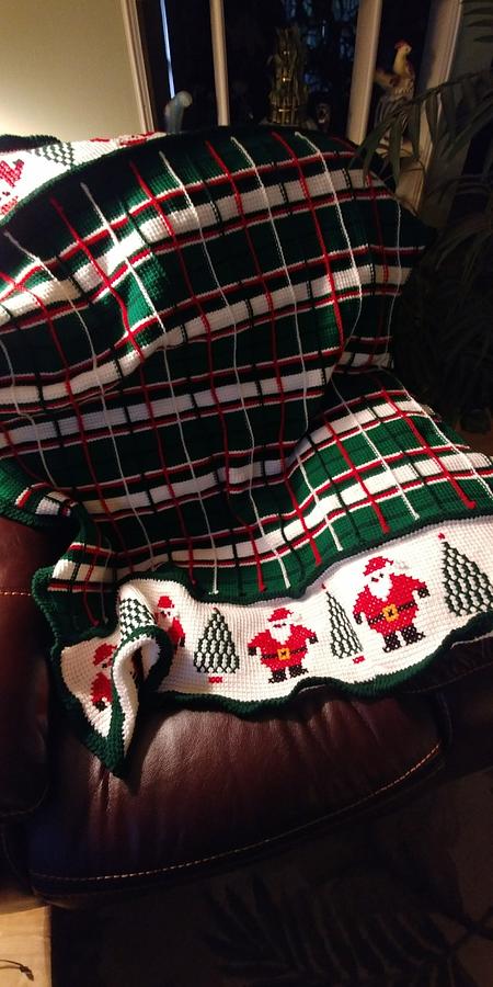 Santa Plaid Afghan