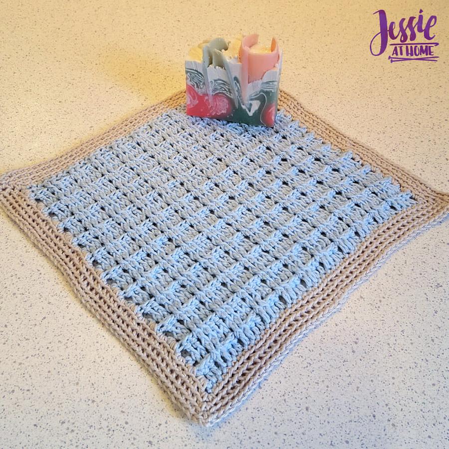 Broken Rib Crochet Washcloth