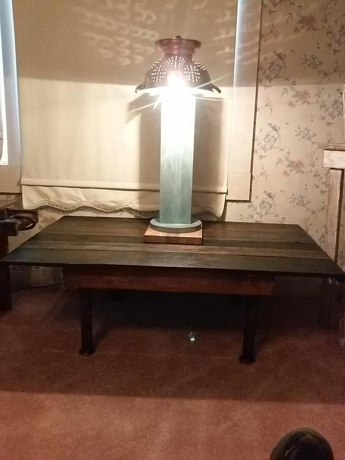 Country Coffee Table and Lamp