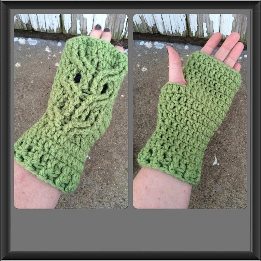 Owl Fingerless Gloves