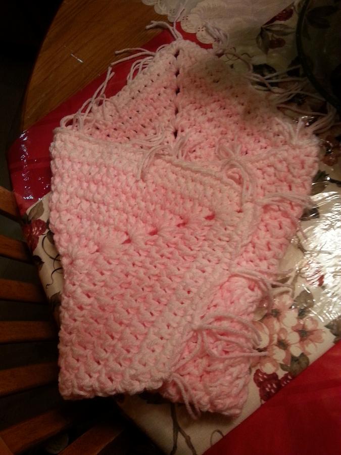 Soft pink & white Blankie