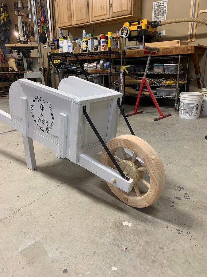 Wooden Wheel Barrow