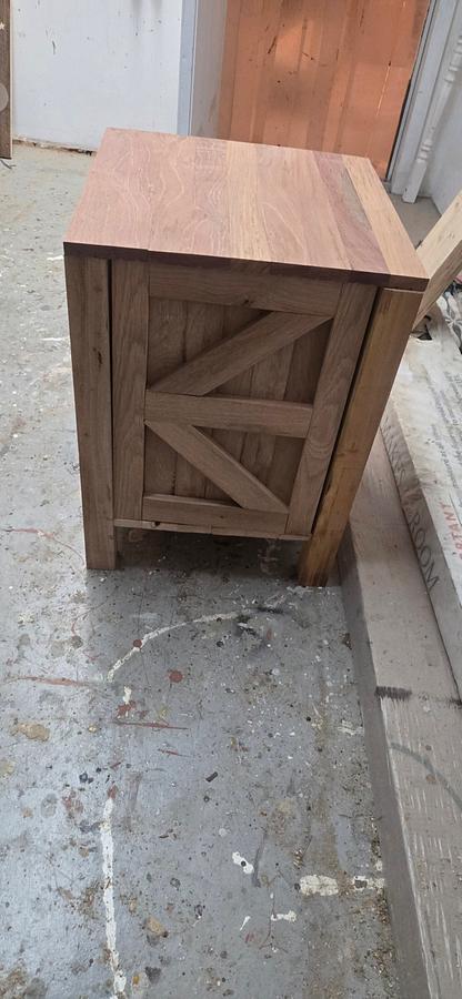 Night stand made from oak flooring