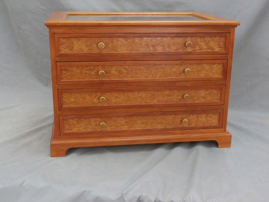 Rock and sea shell display cabinet