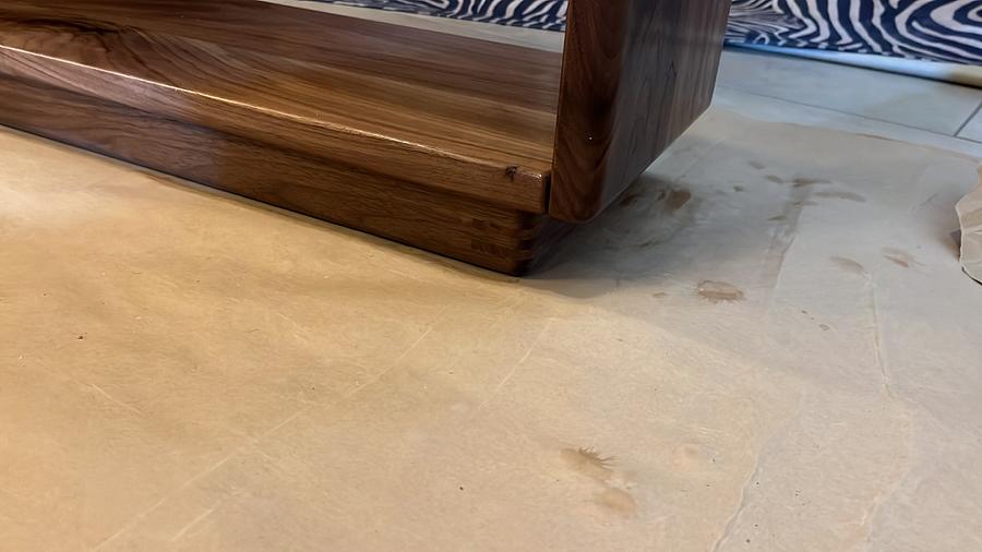 Walnut shelf to match the style of the mirror i made earlier