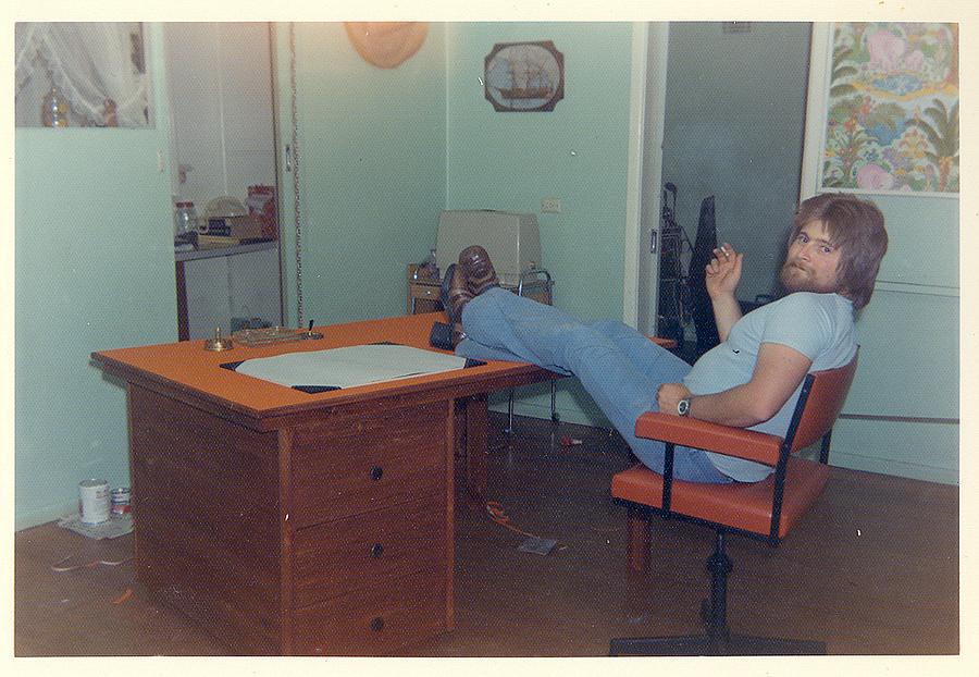 Office desk out of pine.  