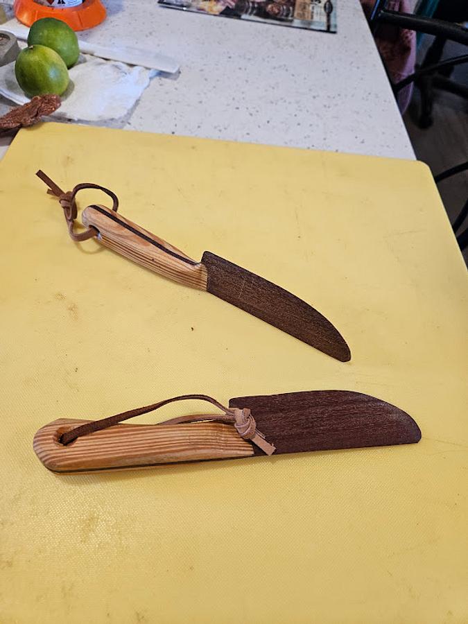 Loaf of Bread + Butter Knives.
