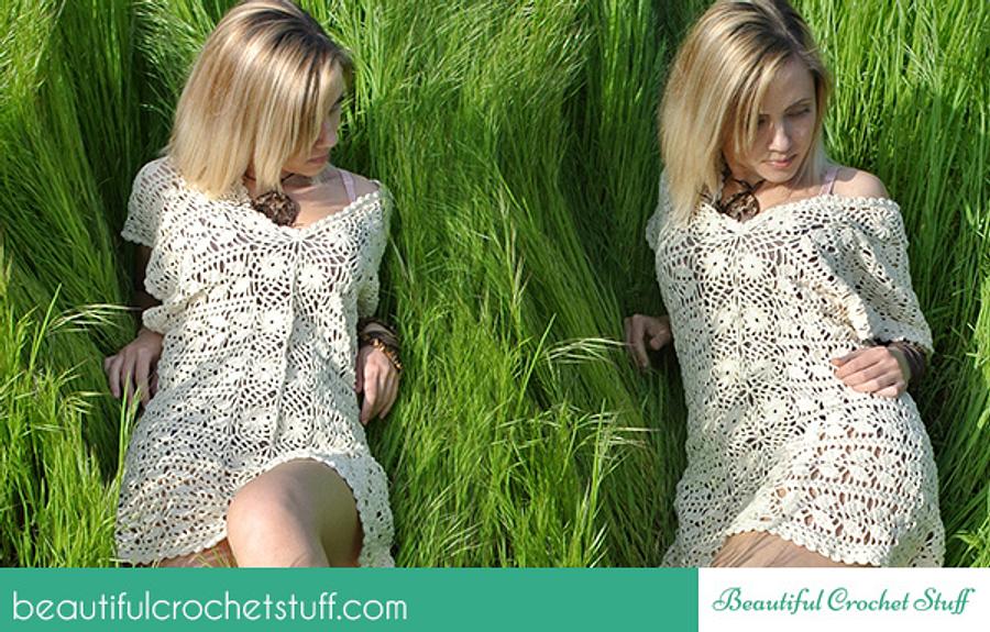 Crochet Leaf Tunic Free Pattern
