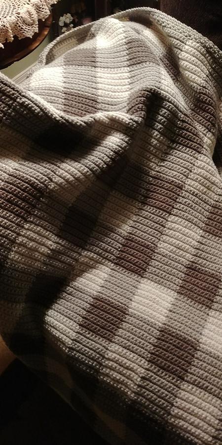 Mocha Gingham Blanket