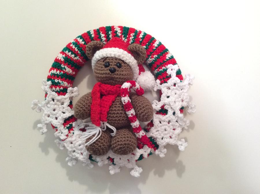 Teddy Bear Christmas Wreath 