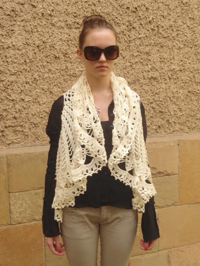 Crochet Champagne Bolero, Circle Flower Mandala Bolero, Champagne Cardigan, Shrug, Sweater