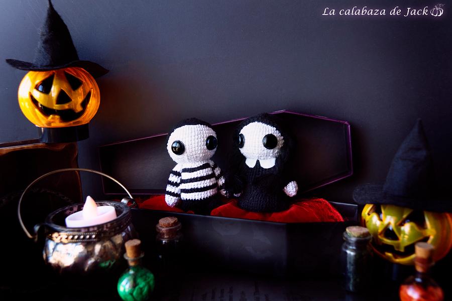 Wednesday & Pugsley Addams Amigurumi - Addams Family - La Calabaza de Jack