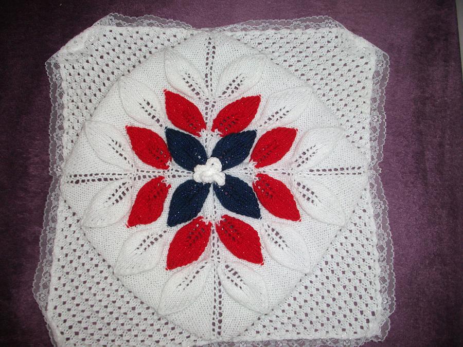 3 row flower baby blanket