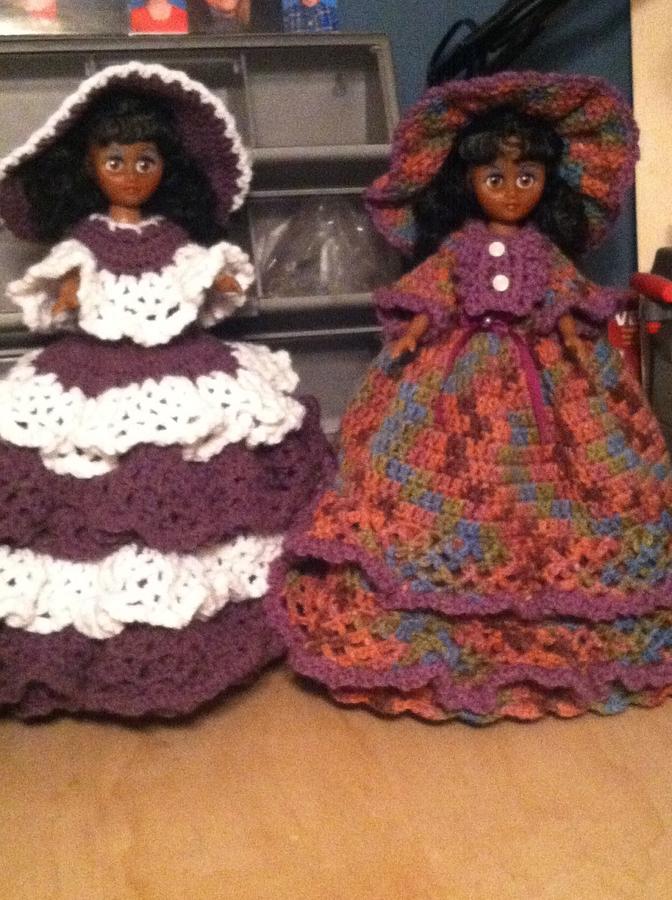 Crochet doll doorstop