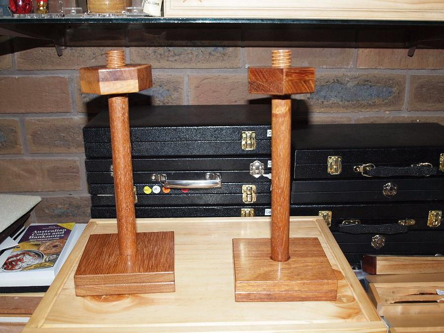 Vertical Paper Towel Holder (wooden threads).